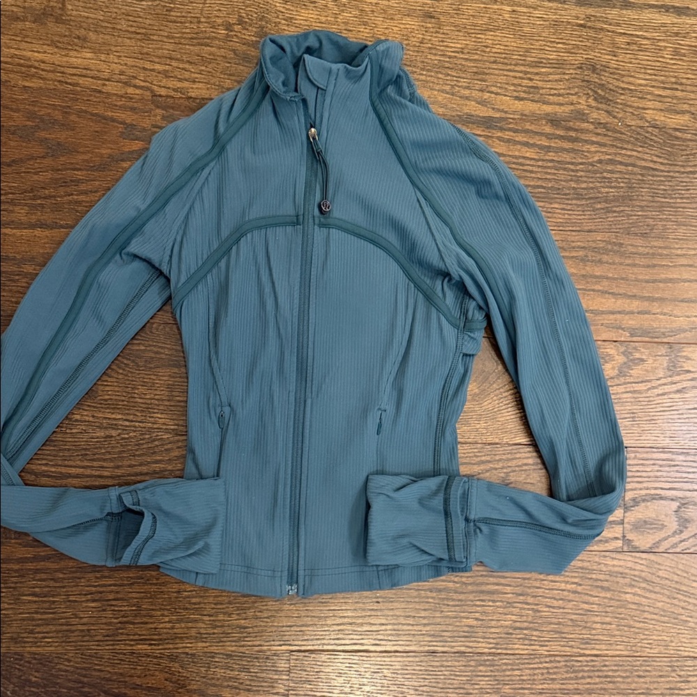 lululemon athletica green define jacket waist length